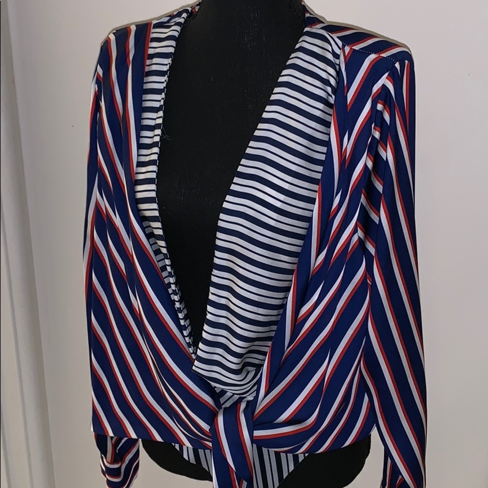 Zara Striped Bodysuit Size XL